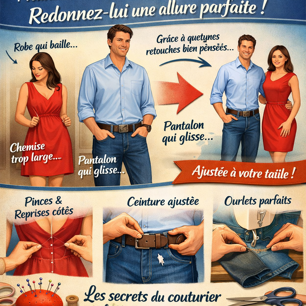 Comment ajuster un vêtement trop grand ?