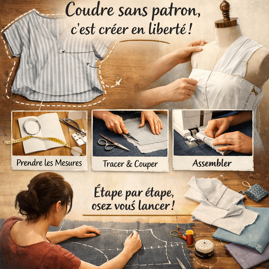 Comment coudre un vêtement sans patron ?