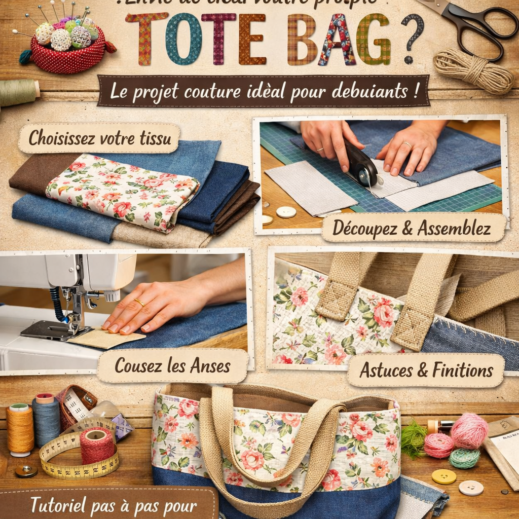 Comment faire un tote bag en couture ?