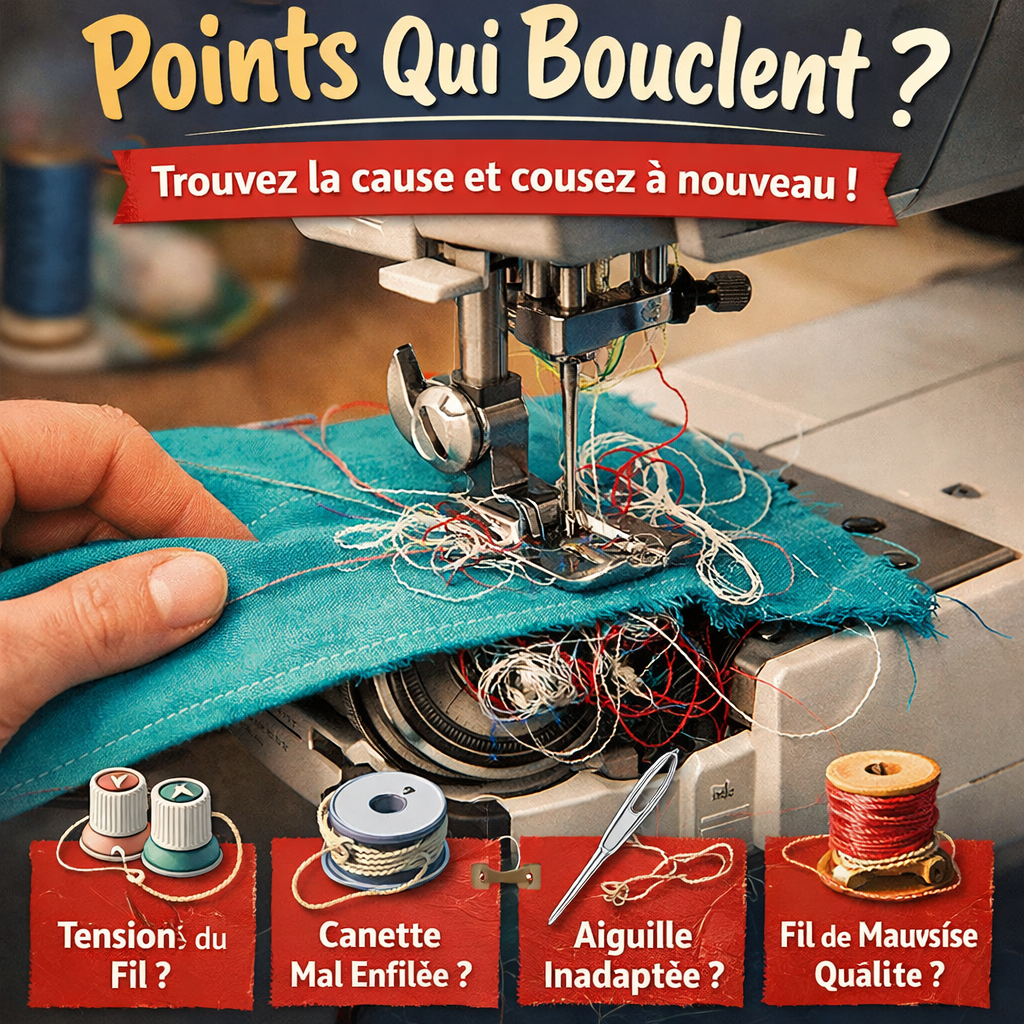 Pourquoi ma machine à coudre fait des boucles ?