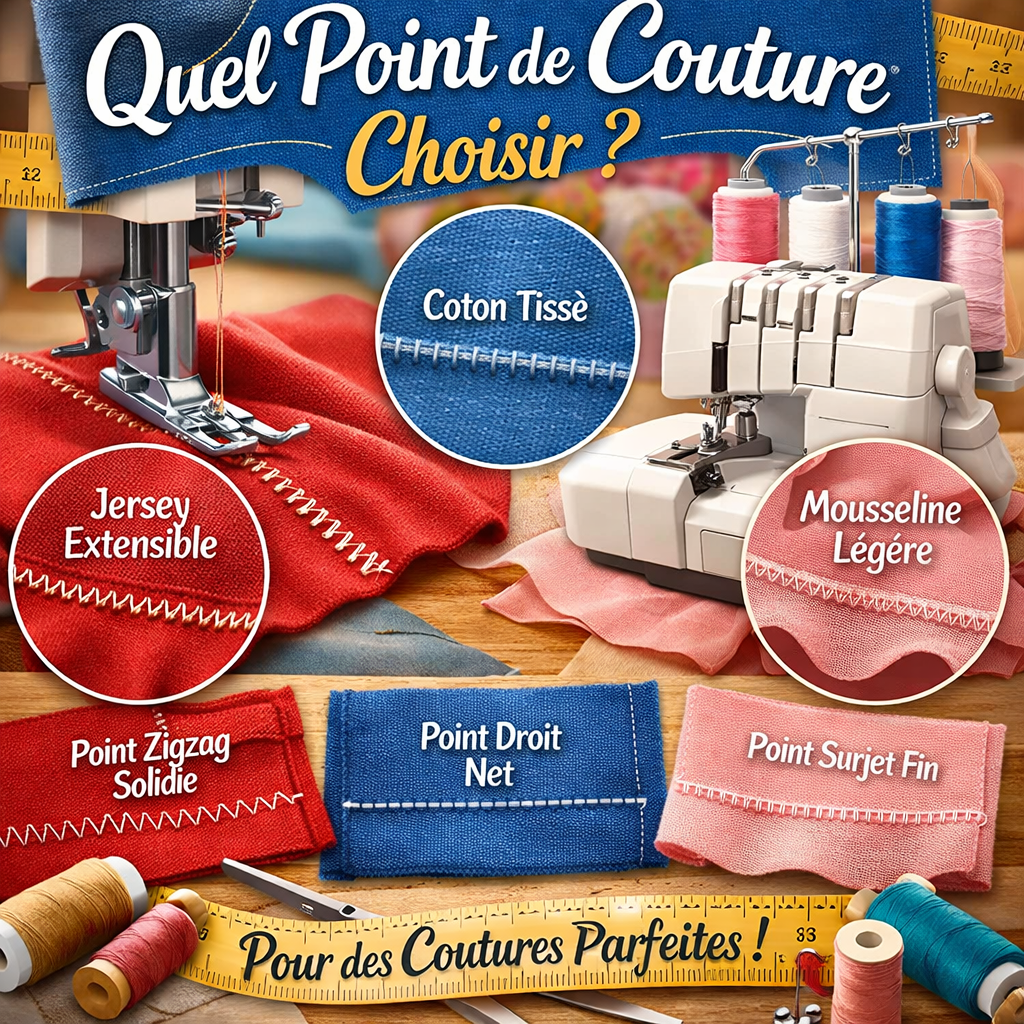 Quel point de couture utiliser selon le tissu ?