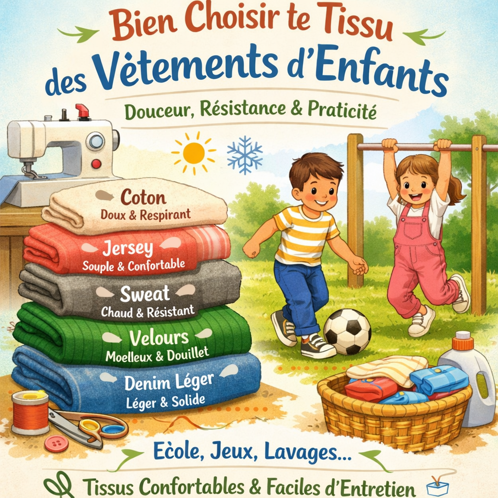 Quel tissu pour coudre des vêtements enfants ?