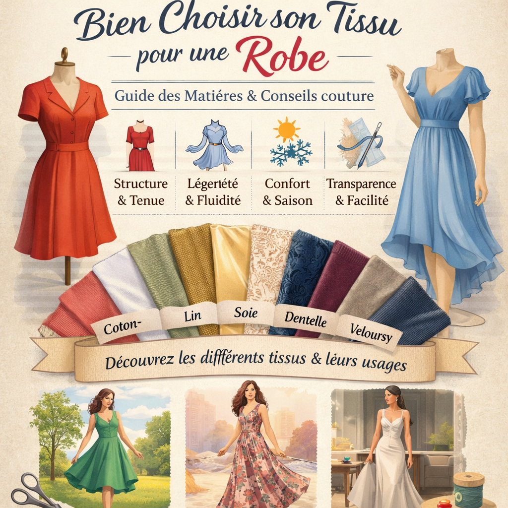 Quel tissu utiliser pour coudre une robe ?